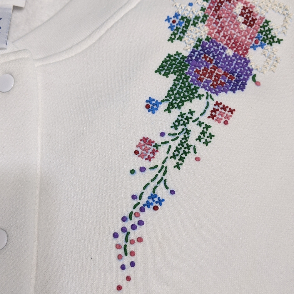 Fleece Jacket Hand Painted with puff paint